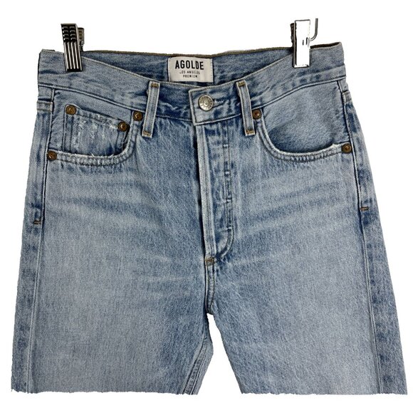 Agolde Jamie High-Rise Distressed Jeans Womens Size 24 - Picture 1 of 13